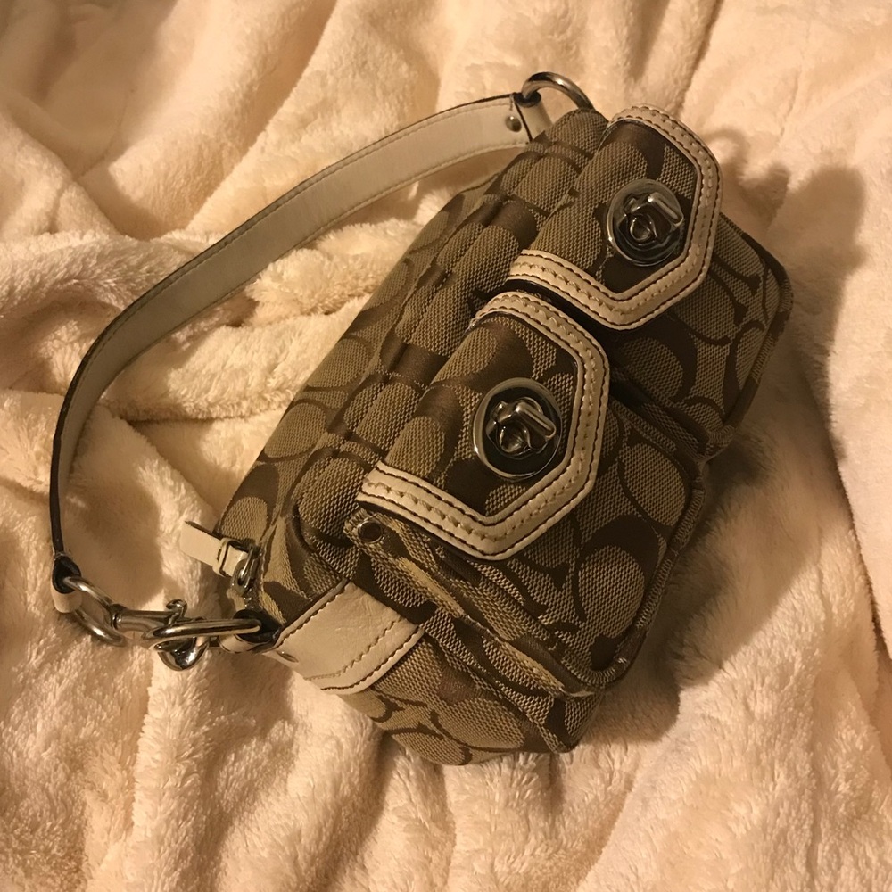 COACH Double Pocket Turn Lock Mini Handbag